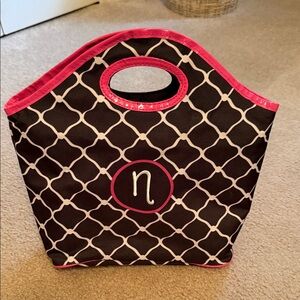 Stylish Black and Pink Tote Bag